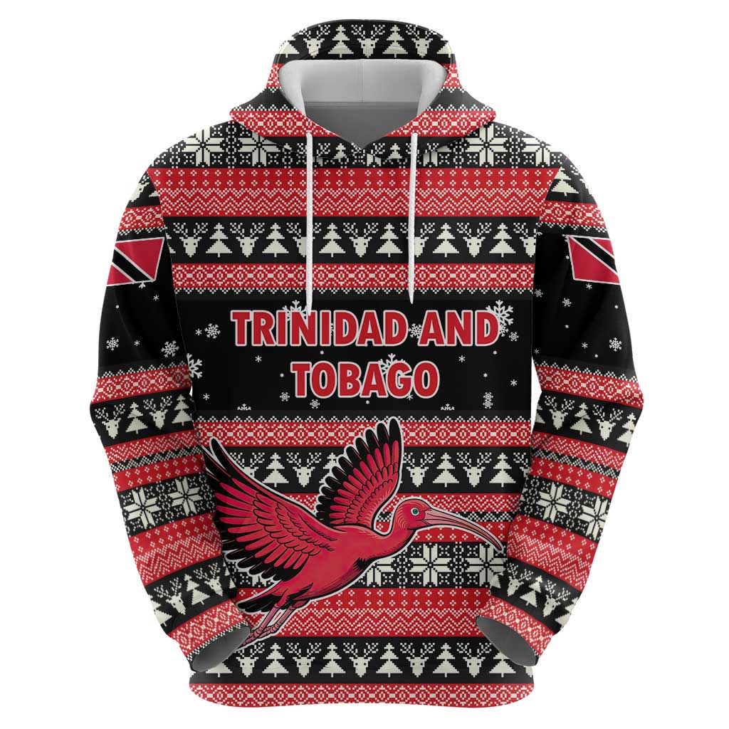 Trinidad and Tobago Christmas Zip Hoodie Bird and Coat of Arms Design - Wonder Print Shop