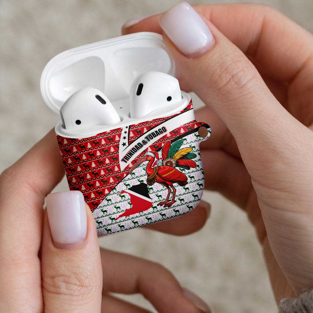 Trinidad and Tobago Christmas AirPods Case Christmas Bird Santa and Reindeer Design - Wonder Print Shop