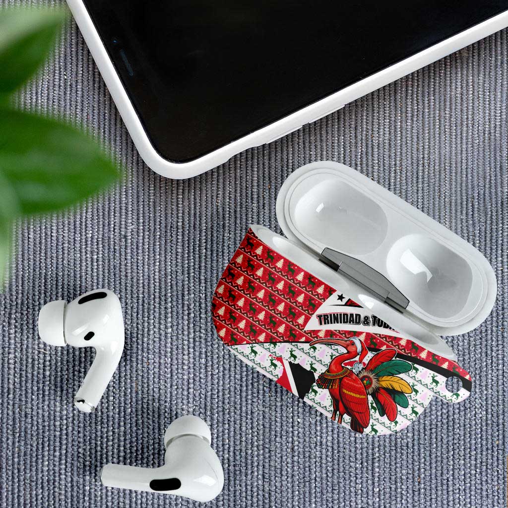 Trinidad and Tobago Christmas AirPods Case Christmas Bird Santa and Reindeer Design - Wonder Print Shop