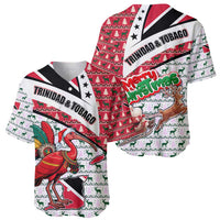 Trinidad and Tobago Christmas Baseball Jersey Christmas Bird Santa and Reindeer Design - Wonder Print Shop