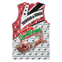 Trinidad and Tobago Christmas Basketball Jersey Christmas Bird Santa and Reindeer Design - Wonder Print Shop