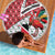 Trinidad and Tobago Christmas Beach Blanket Christmas Bird Santa and Reindeer Design - Wonder Print Shop