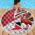 Trinidad and Tobago Christmas Beach Blanket Christmas Bird Santa and Reindeer Design - Wonder Print Shop