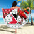Trinidad and Tobago Christmas Beach Blanket Christmas Bird Santa and Reindeer Design - Wonder Print Shop