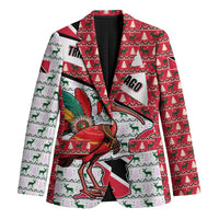 Trinidad and Tobago Christmas Blazer Christmas Bird Santa and Reindeer Design - Wonder Print Shop