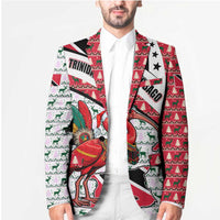 Trinidad and Tobago Christmas Blazer Christmas Bird Santa and Reindeer Design - Wonder Print Shop