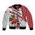 Trinidad and Tobago Christmas Bomber Jacket Christmas Bird Santa and Reindeer Design - Wonder Print Shop