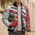 Trinidad and Tobago Christmas Bomber Puffer Jacket Christmas Bird Santa and Reindeer Design - Wonder Print Shop