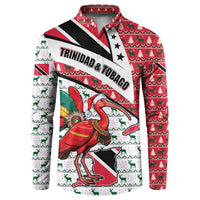 Trinidad and Tobago Christmas Button Sweatshirt Christmas Bird Santa and Reindeer Design - Wonder Print Shop