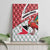 Trinidad and Tobago Christmas Canvas Wall Art Christmas Bird Santa and Reindeer Design - Wonder Print Shop