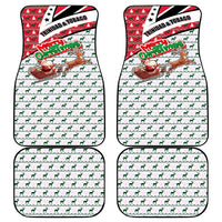 Trinidad and Tobago Christmas Car Mats Christmas Bird Santa and Reindeer Design - Wonder Print Shop