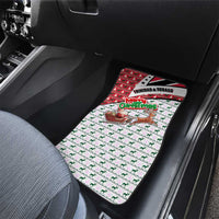 Trinidad and Tobago Christmas Car Mats Christmas Bird Santa and Reindeer Design - Wonder Print Shop
