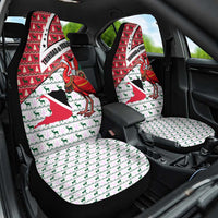 Trinidad and Tobago Christmas Car Seat Cover Christmas Bird Santa and Reindeer Design - Wonder Print Shop