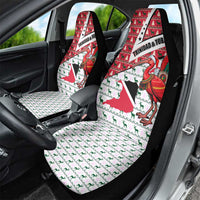 Trinidad and Tobago Christmas Car Seat Cover Christmas Bird Santa and Reindeer Design - Wonder Print Shop