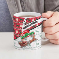 Trinidad and Tobago Christmas Ceramic Mug Christmas Bird Santa and Reindeer Design - Wonder Print Shop