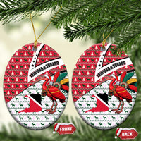 Trinidad and Tobago Christmas Ceramic Ornament Christmas Bird Santa and Reindeer Design - Wonder Print Shop