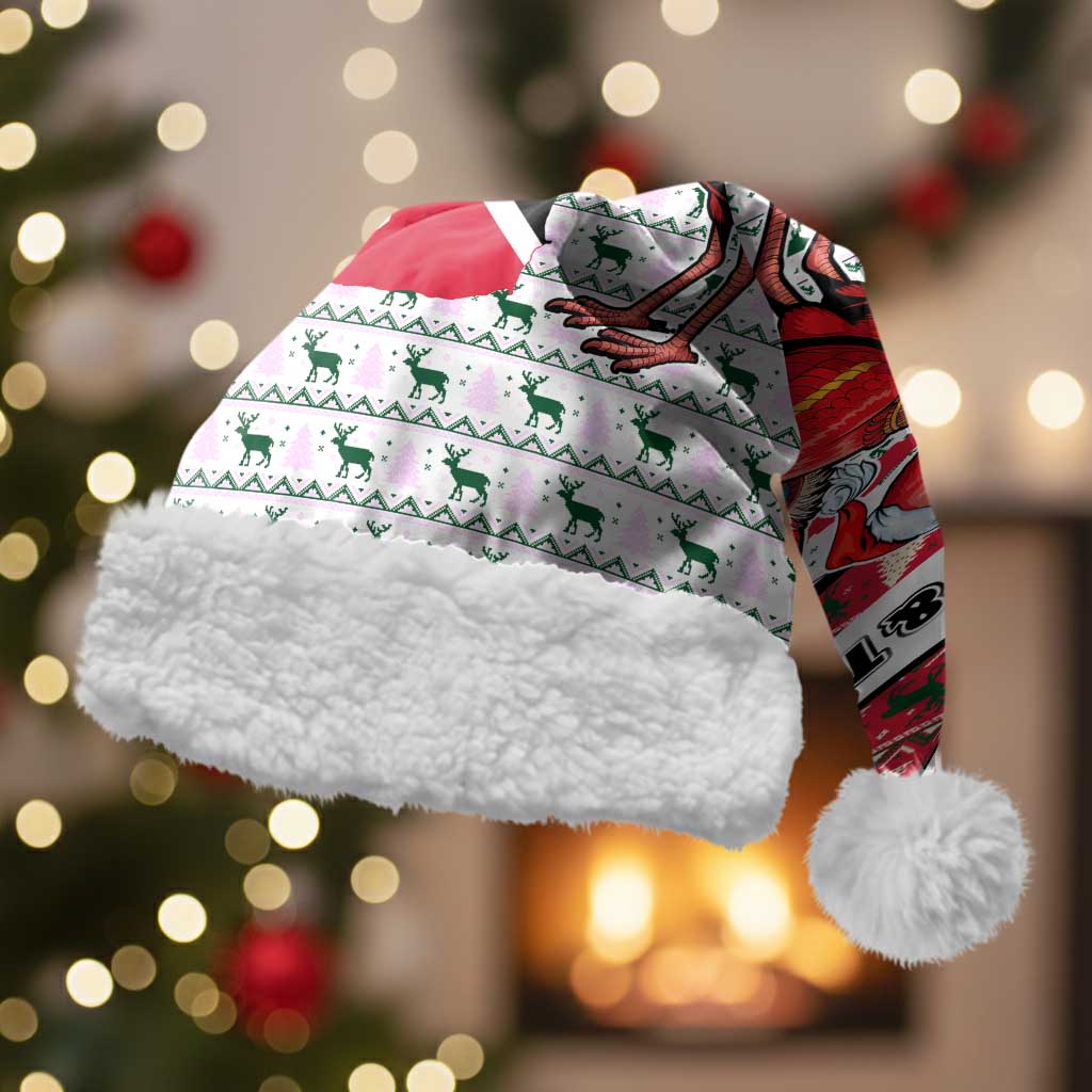 Trinidad and Tobago Christmas Santa Hat Christmas Bird Santa and Reindeer Design - Wonder Print Shop