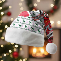 Trinidad and Tobago Christmas Santa Hat Christmas Bird Santa and Reindeer Design - Wonder Print Shop
