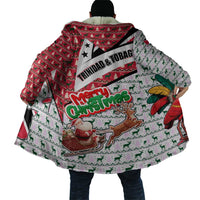 Trinidad and Tobago Christmas Cloak Christmas Bird Santa and Reindeer Design - Wonder Print Shop