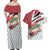 Trinidad and Tobago Christmas Couples Matching Off Shoulder Maxi Dress and Hawaiian Shirt Christmas Bird Santa and Reindeer Design - Wonder Print Shop