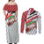 Trinidad and Tobago Christmas Couples Matching Off Shoulder Maxi Dress and Long Sleeve Button Shirt Christmas Bird Santa and Reindeer Design - Wonder Print Shop
