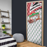 Trinidad and Tobago Christmas Door Cover Christmas Bird Santa and Reindeer Design - Wonder Print Shop