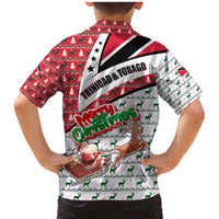 Trinidad and Tobago Christmas Family Matching Mermaid Dress and Hawaiian Shirt Christmas Bird Santa and Reindeer Design - Wonder Print Shop