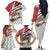 Trinidad and Tobago Christmas Family Matching Off The Shoulder Long Sleeve Dress and Hawaiian Shirt Christmas Bird Santa and Reindeer Design - Wonder Print Shop