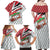 Trinidad and Tobago Christmas Family Matching Off Shoulder Maxi Dress and Hawaiian Shirt Christmas Bird Santa and Reindeer Design - Wonder Print Shop