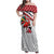Trinidad and Tobago Christmas Family Matching Off Shoulder Maxi Dress and Hawaiian Shirt Christmas Bird Santa and Reindeer Design - Wonder Print Shop