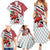 Trinidad and Tobago Christmas Family Matching Summer Maxi Dress and Hawaiian Shirt Christmas Bird Santa and Reindeer Design - Wonder Print Shop