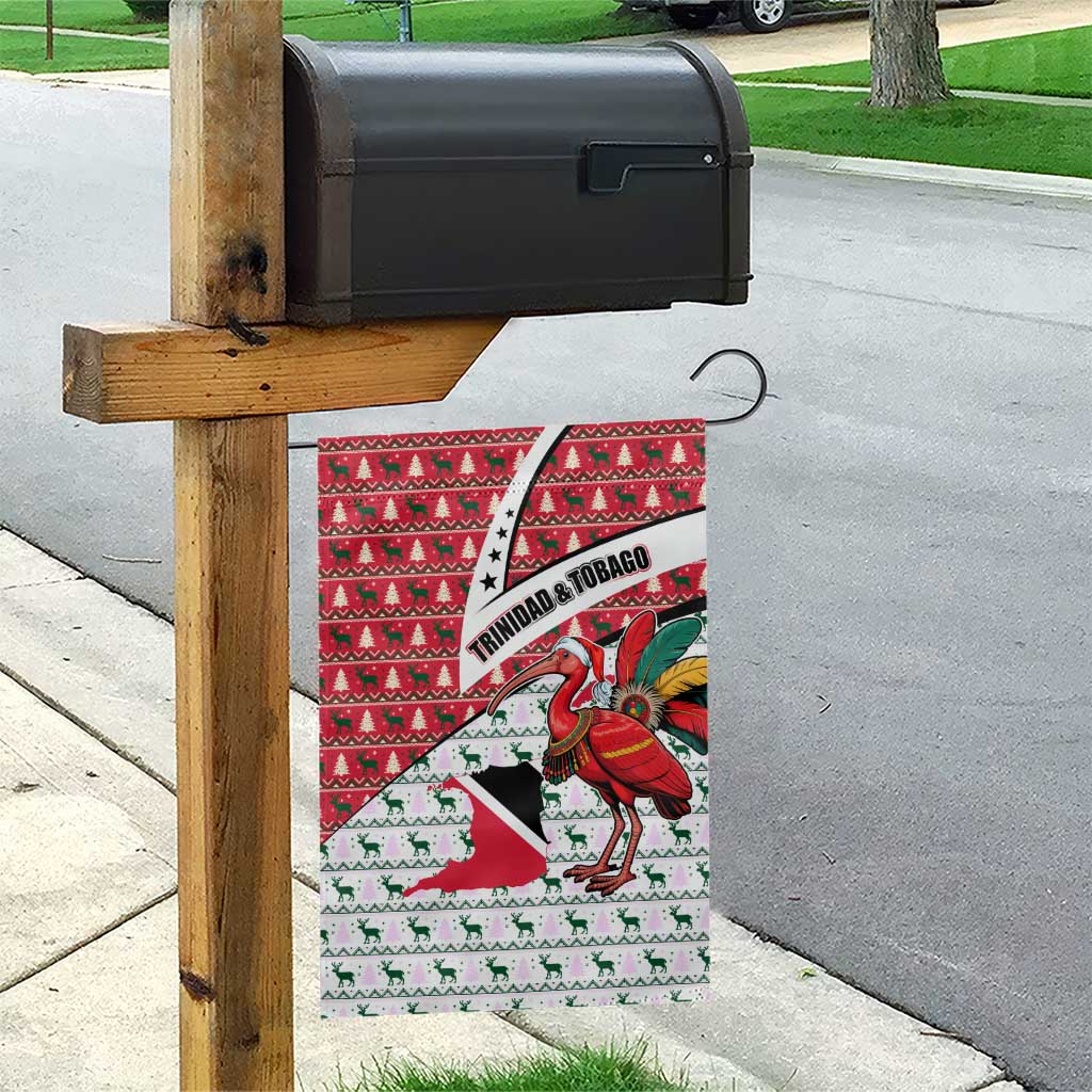 Trinidad and Tobago Christmas Garden Flag Christmas Bird Santa and Reindeer Design - Wonder Print Shop
