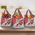 Trinidad and Tobago Christmas Grocery Bag Christmas Bird Santa and Reindeer Design - Wonder Print Shop