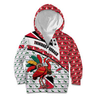 Trinidad and Tobago Christmas Kid Hoodie Christmas Bird Santa and Reindeer Design - Wonder Print Shop