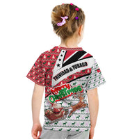 Trinidad and Tobago Christmas Kid T Shirt Christmas Bird Santa and Reindeer Design - Wonder Print Shop