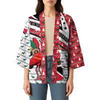 Trinidad and Tobago Christmas Kimono Christmas Bird Santa and Reindeer Design - Wonder Print Shop
