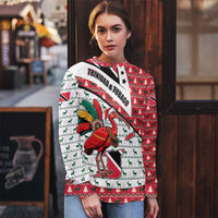 Trinidad and Tobago Christmas Ugly Christmas Sweater Christmas Bird Santa and Reindeer Design - Wonder Print Shop