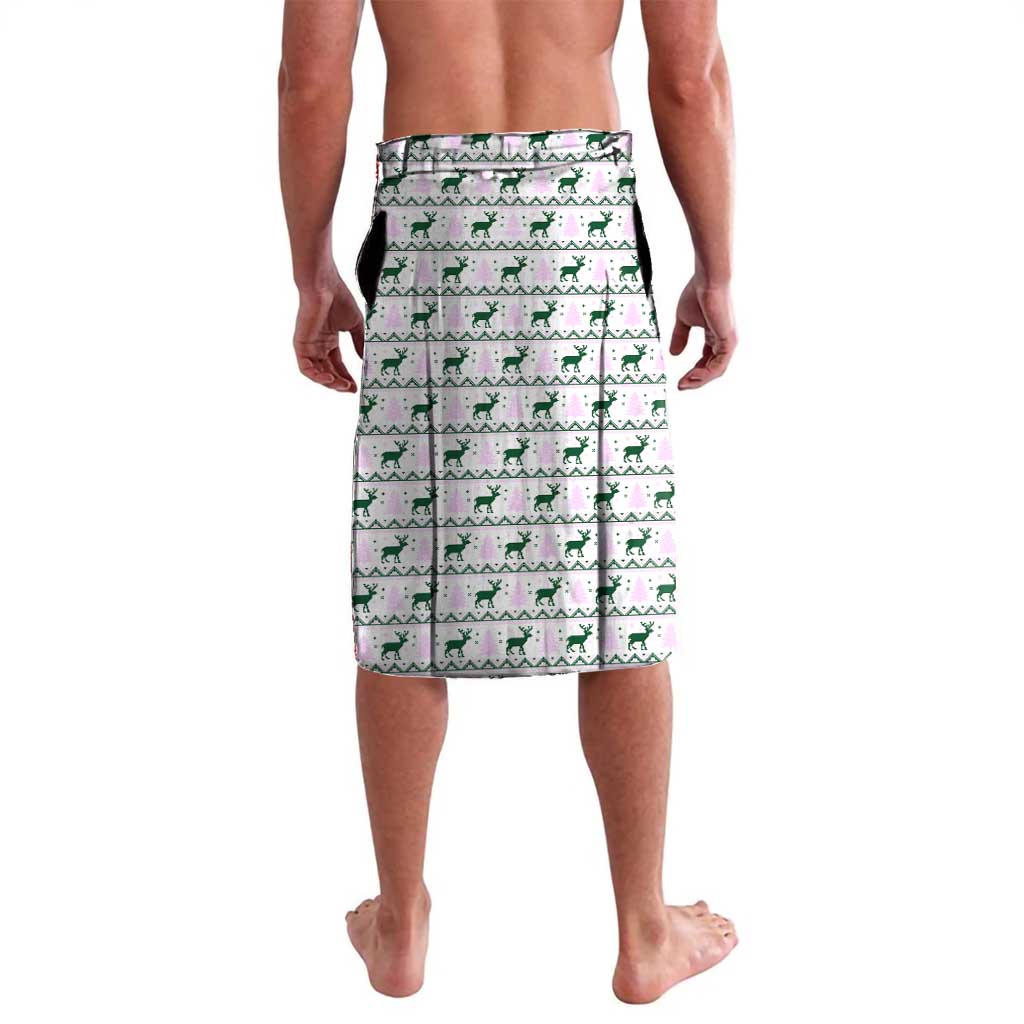 Trinidad and Tobago Christmas Lavalava Christmas Bird Santa and Reindeer Design - Wonder Print Shop