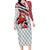 Trinidad and Tobago Christmas Long Sleeve Bodycon Dress Christmas Bird Santa and Reindeer Design - Wonder Print Shop