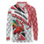 Trinidad and Tobago Christmas Long Sleeve Polo Shirt Christmas Bird Santa and Reindeer Design - Wonder Print Shop
