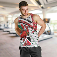 Trinidad and Tobago Christmas Men Tank Top Christmas Bird Santa and Reindeer Design - Wonder Print Shop