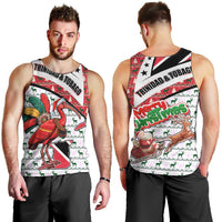 Trinidad and Tobago Christmas Men Tank Top Christmas Bird Santa and Reindeer Design - Wonder Print Shop