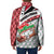 Trinidad and Tobago Christmas Padded Jacket Christmas Bird Santa and Reindeer Design - Wonder Print Shop