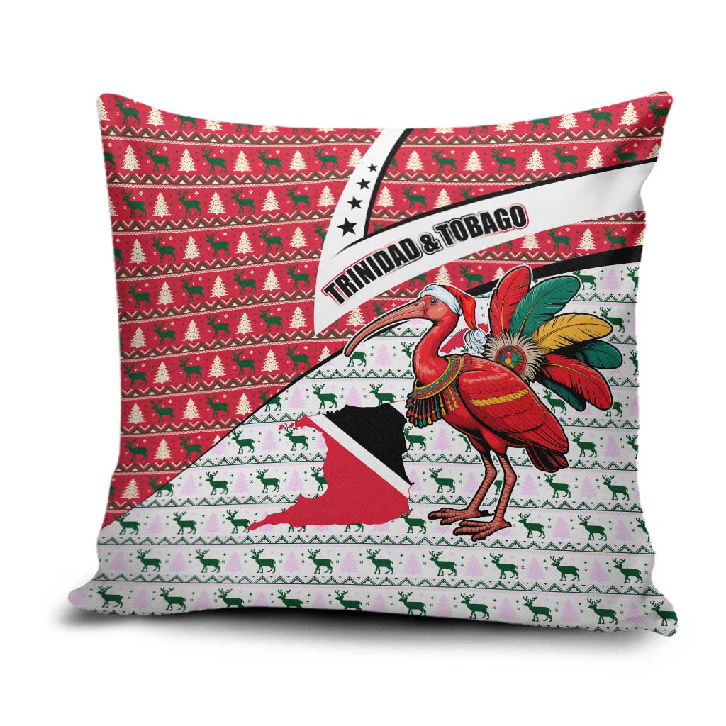 Trinidad and Tobago Christmas Pillow Cover Christmas Bird Santa and Reindeer Design - Wonder Print Shop
