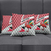 Trinidad and Tobago Christmas Pillow Cover Christmas Bird Santa and Reindeer Design - Wonder Print Shop