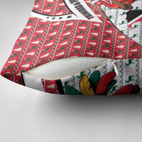Trinidad and Tobago Christmas Pillow Cover Christmas Bird Santa and Reindeer Design - Wonder Print Shop