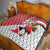Trinidad and Tobago Christmas Quilt Christmas Bird Santa and Reindeer Design - Wonder Print Shop