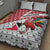 Trinidad and Tobago Christmas Quilt Bed Set Christmas Bird Santa and Reindeer Design - Wonder Print Shop