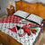Trinidad and Tobago Christmas Quilt Bed Set Christmas Bird Santa and Reindeer Design - Wonder Print Shop