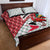 Trinidad and Tobago Christmas Quilt Bed Set Christmas Bird Santa and Reindeer Design - Wonder Print Shop
